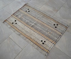 3×4 Rug Turkish Kilim Rug Hand Woven Wool Tribal Primitive Kilim act: 31″ x 47″