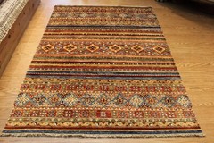 7′ X 5′ HANDMADE CAUCASIAN DESIGN KAZAK RUG. Hand-knotted Oriental Rug 5×7 ft.