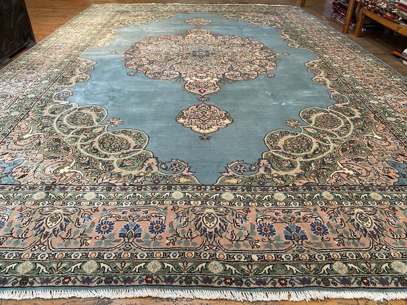 Unique Floral Vintage 1940-1950's Hereke Rug 8’6”x12’6” Wool Turkish Carpet gallery