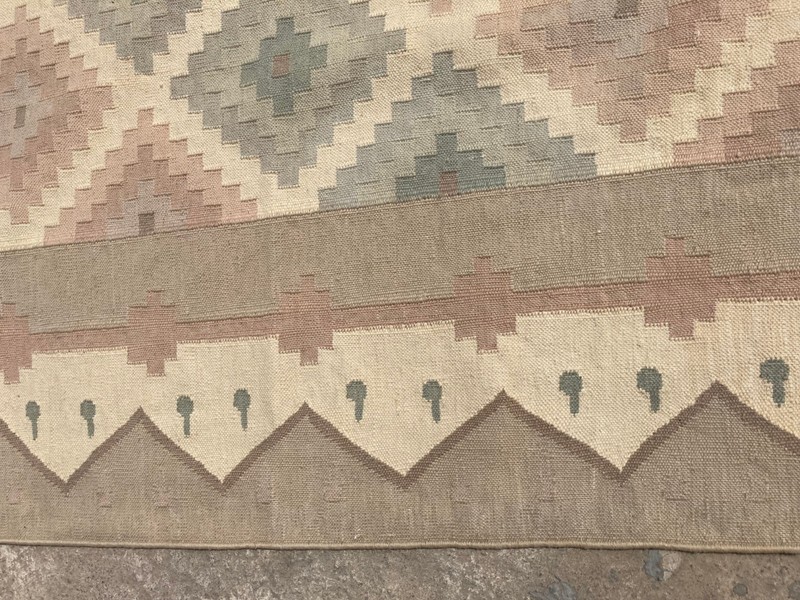 Vintage Traditional Handmade Turkish Tribal Flat Wool Kilim Floor Rug 270x176 cm gallery