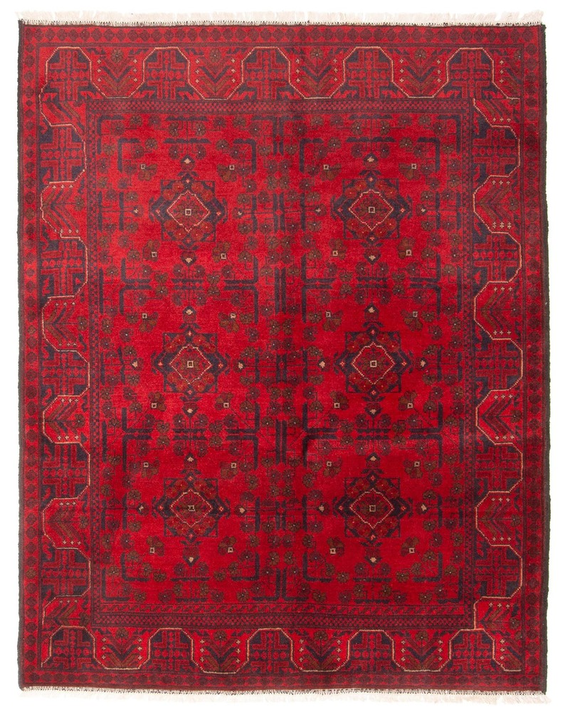 Traditional Vintage Hand-Knotted Oriental Carpet 5'3" x 6'6" Wool Area Rug