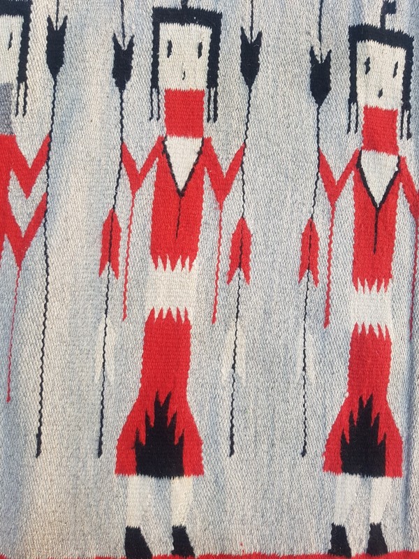 Vintage Traditional Handcrafted Navajo American Rug for Home Décor 160x74 cm gallery