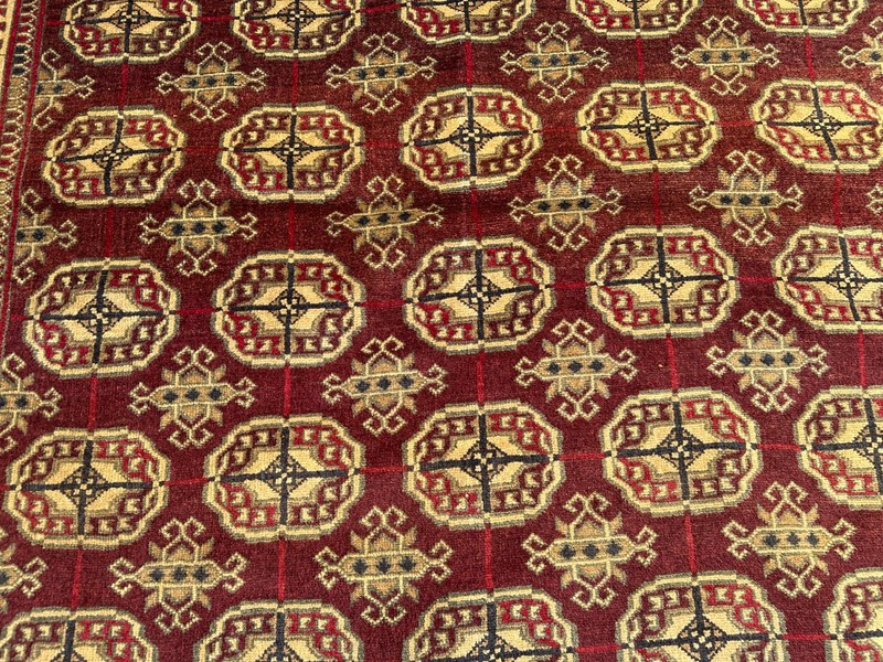 4'2x6'3 ft Antique Turkmen Tekke Rug Hand Knotted Wool Terracotta Red Area Rug gallery