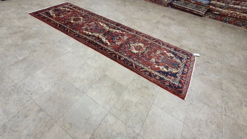 3x12ft Runner Rug | Handknotted Living Room Rug Rare Antique 1940's Wool Carpet gallery