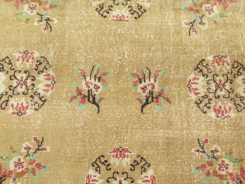 Turkish Rug, Area Rugs, Antique Floor Rug, Handmade Large Wool Carpet 78"x119” gallery