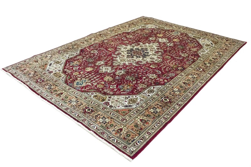 Vintage Handmade Wool Oriental Rug Classic Floral Design Home Decor 8X11'5 gallery