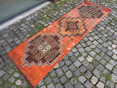 Turkish rug, Runner rug, Vintage rug, Handmade, Corridor, Wool | 2,7 x 9,1 ft