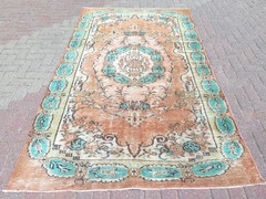 Area Rugs, Floor Carpet, Vintage Rug, Anatolia Carpet Large Wool Rug 59″x101″