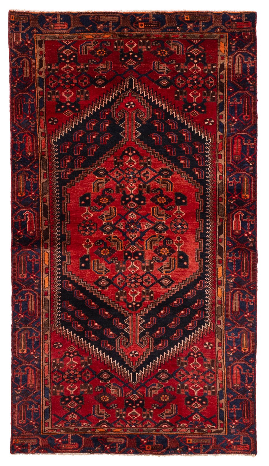Vintage 3'10" x 6'9" Traditional Hand Knotted Vegetable Dye Wool Area Rug gallery