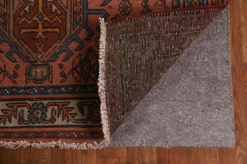Holiday Deal! Semi-Antique Pink Wool Heriz Runner Rug 4x13 Handmade Wool Carpet gallery