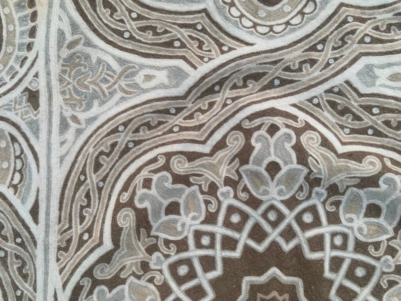 Vintage Aubusson Rug: Hand-woven Chain Stitch Carpet, Home Decor 3x5 ft gallery