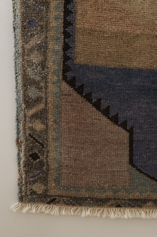 Vintage Turkish Oushak Rug Handmade Wool Door Mat Tribal Geometric 2x3 ft gallery