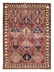 Vintage Hand-Knotted Area Rug 4’9″ x 6’7″ Traditional Wool Carpet
