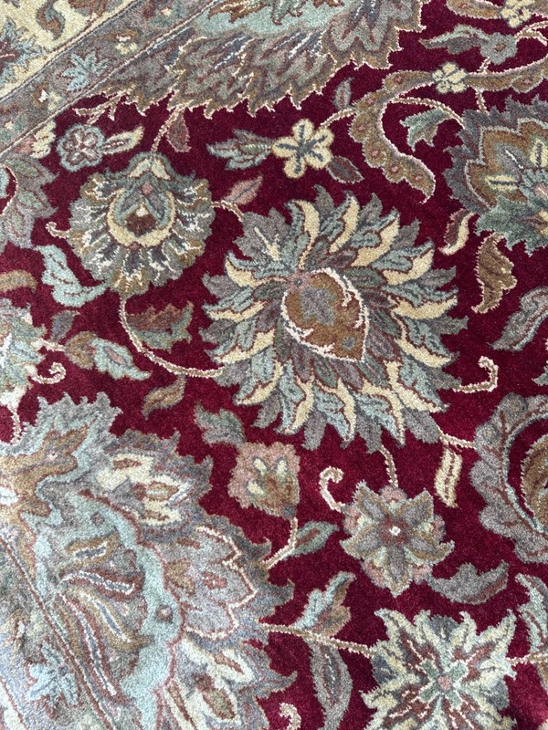 Contemporary Top Quality Floral Area Rug Handmade in India, Plush Pile, 10x14 gallery
