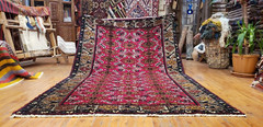 Vintage 1940-1950’s Wool Pile Natural Dye Nagorno-Karabahk Area Rug 5’x7’10”