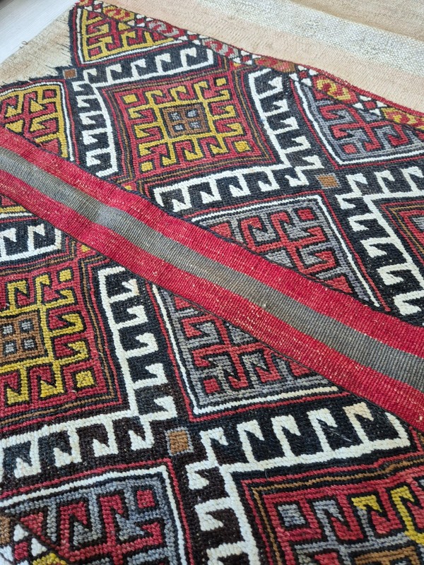 Antique Saddle Bag, Anatolian Zili Rug, Wool, Handmade, Hand Woven Saddle Bag gallery