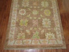 Modern Turkish Oushak Ushak Rug Size 5’2”x6’11”