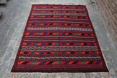 Afghan Handmade Qalai-Now Vintage Kilim 7-2 x 5-4 ft