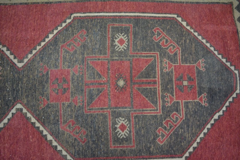 Antique Red Handmade Runner, 3.9x12.8ft, Red Bohemian Large Entryway Runner Rug, gallery
