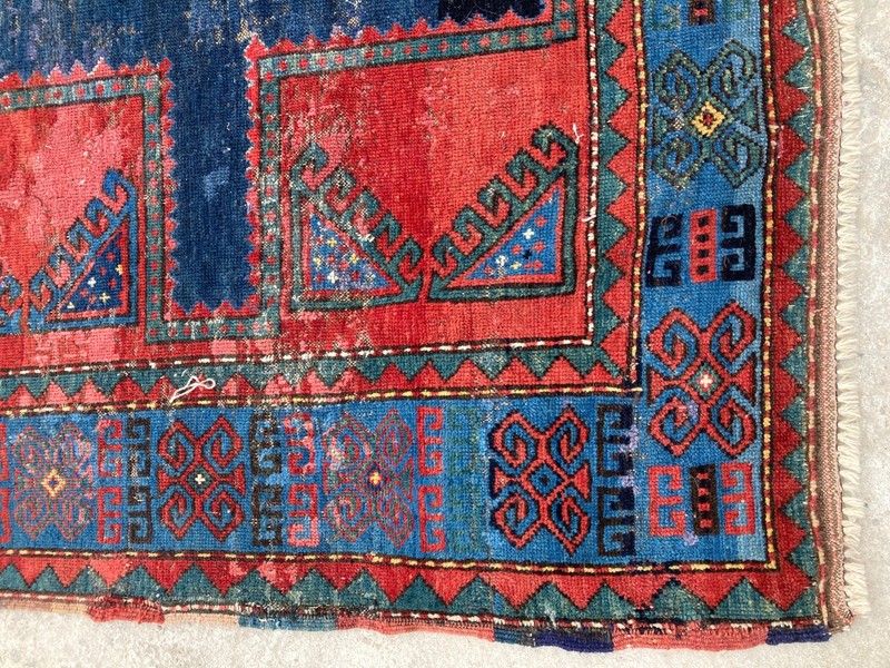 Vintage Hand Made Traditional Rug Oriental Wool Multicolor Carpet 213x149 cm gallery