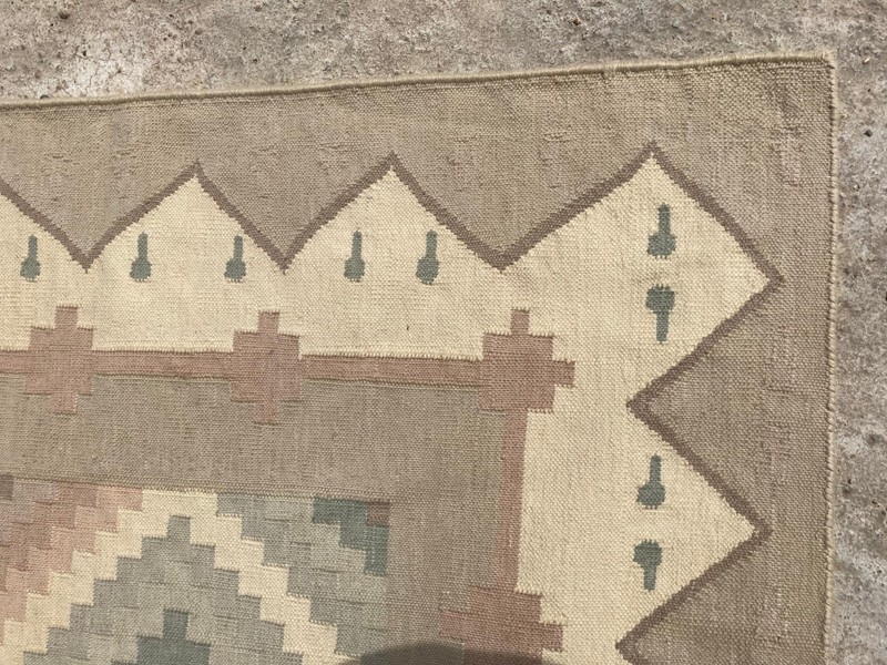 Vintage Traditional Handmade Turkish Tribal Flat Wool Kilim Floor Rug 270x176 cm gallery