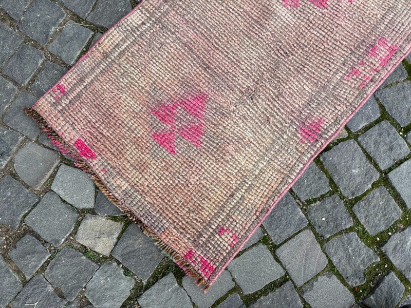 Wool rug, Bohemian rugs, Runner rug, Handmade rug, Turkish rug | 2,0 x 10,3 ft gallery