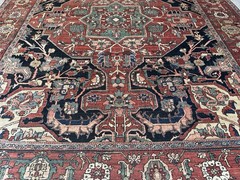 Circa 1880’s ANTIQUE SERAPI RUG RARE SIZE 11.8×14 TRUELY A FANTASTIC RUG