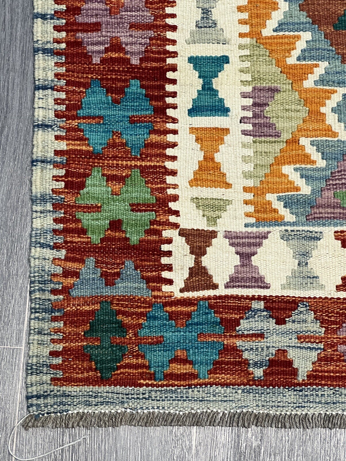 Vintage Kilim Traditional Hand Made Oriental Wool Kilim 5ftx3.2ft 155cmx105cm gallery