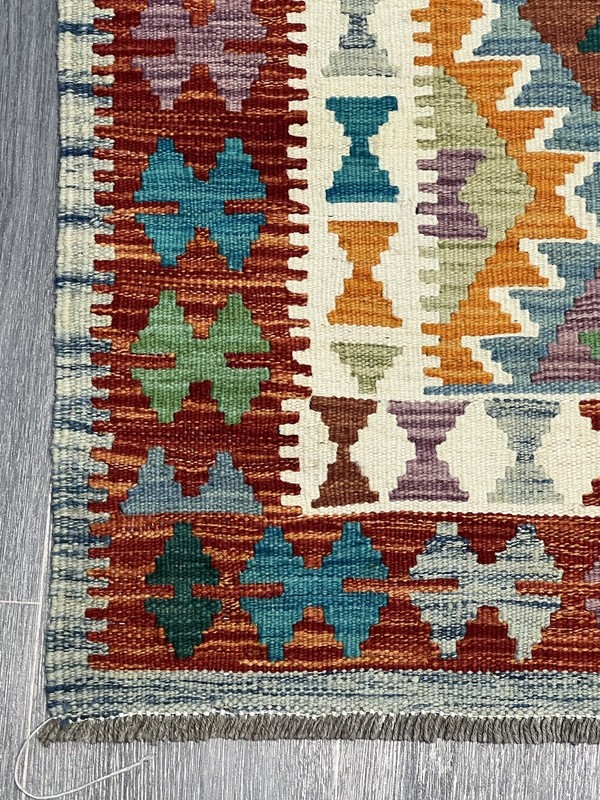 Vintage Kilim Traditional Hand Made Oriental Wool Kilim 5ftx3.2ft 155cmx105cm gallery