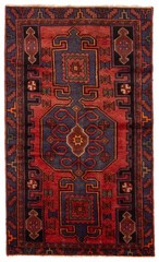 Vintage 3’9″ x 6’4″ Traditional Hand Knotted Vegetable Dye Wool Area Rug