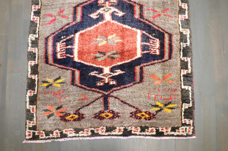 Vintage All Wool Kurdish Kars Rug Size 2'3''X2'7'' gallery