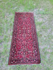 Vintage Hamadan Persian Rug Floral Carpet Runner