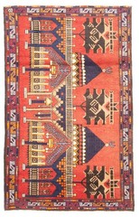 Vintage Hand-Knotted Area Rug 2’10” x 4’6″ Traditional Wool Carpet