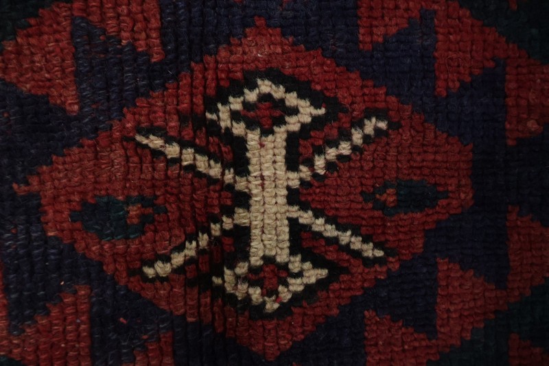 Rich Red Geometric Area Rug Wool Hand-made Living Room Vintage Tribal Carpet 6x8 gallery