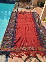 Antique dated Caucasian Shadda kilim carpet rug