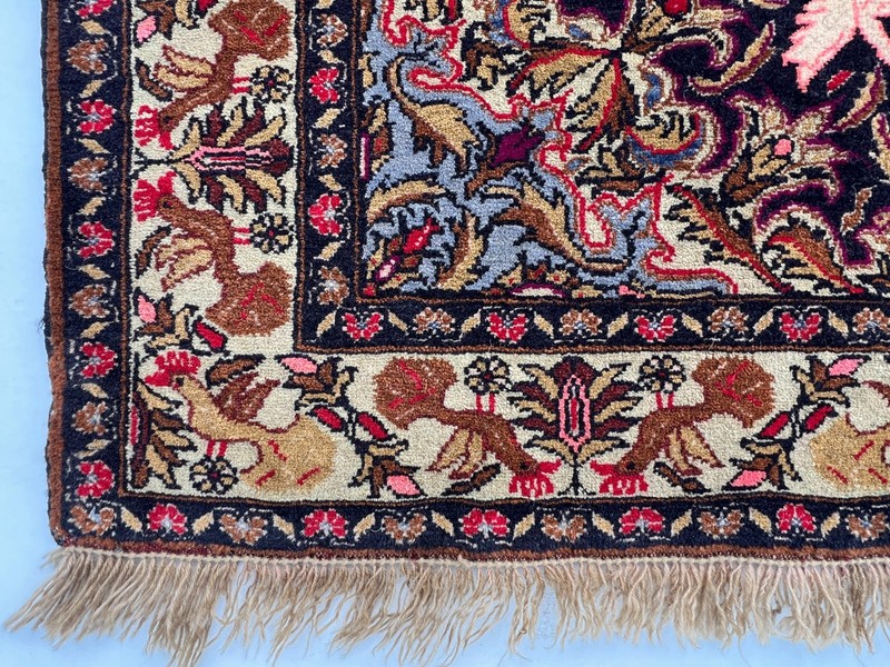 Gorgeous Vintage Stunning Shikargha Pictorial Hunting Scene Wall Hang Carpet gallery