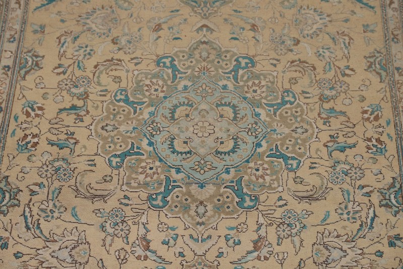 Medallion Handmade Classic Area Rug 7x10 Light Gold Traditional Room Size Carpet gallery