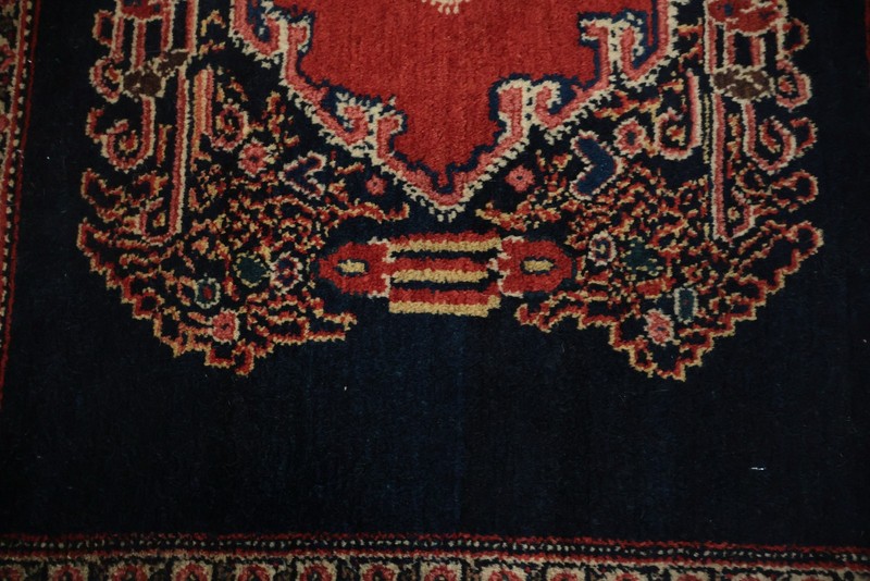 Vintage Traditional Accent Rug 2x4 Hand-knotted Wool with Bold Central Patterns gallery