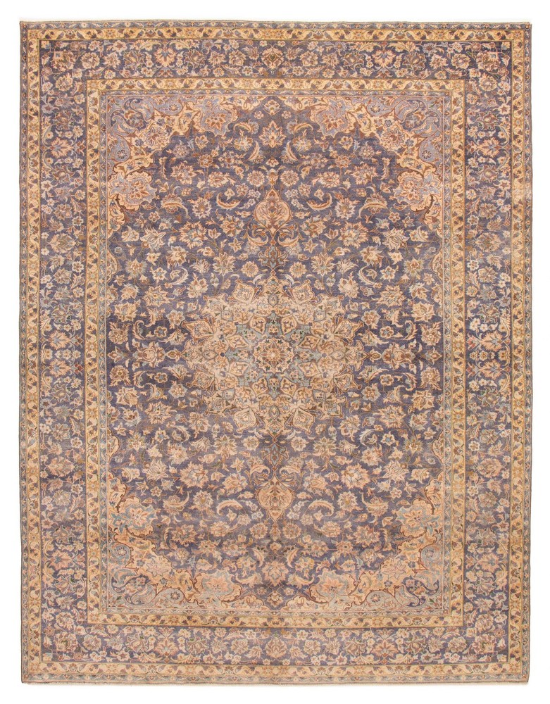 Traditional Vintage Hand-Knotted Area Rug 9'7" x 12'6" Oriental Wool Carpet