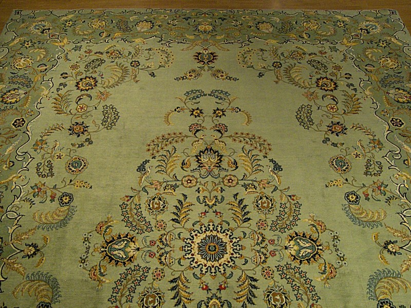 10 x 12 ft High Quality Handmade Antique 1930s Royal Kashaan Rug _Soft Kork Wool gallery