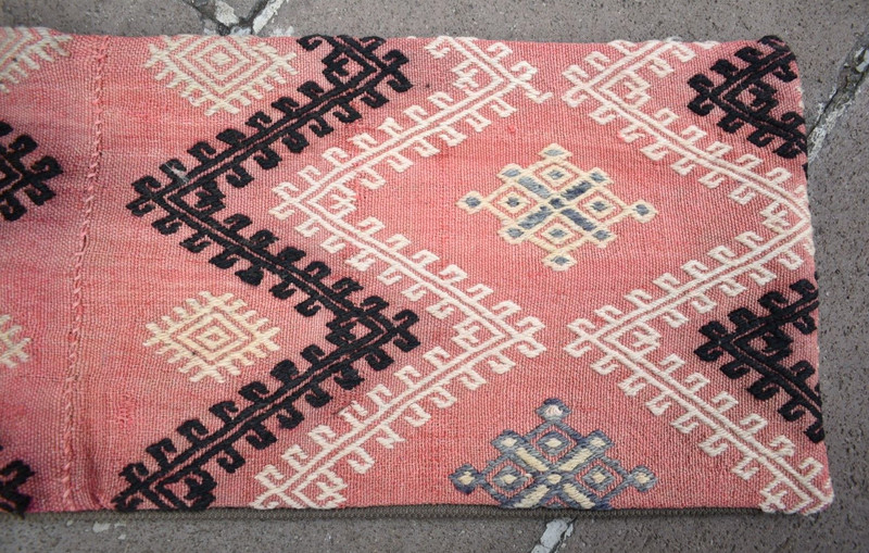 Turkish Kilim Pillow Cover Sofa Rug 11''x35'' Decorative Handmade Cushion Cover gallery