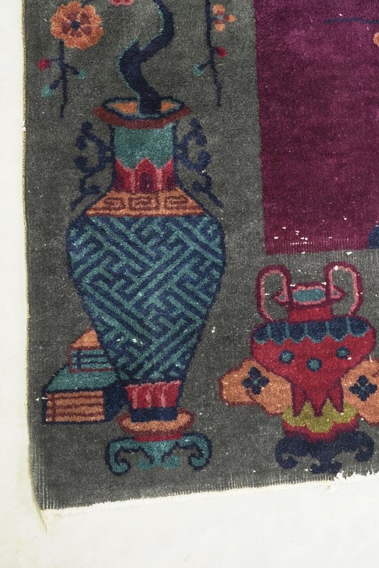 Art Deco 1920 Chinese Oriental Peking Nichols Hand Knoted Wool Rug 12x9 gallery