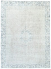 Antique Muted Floral Traditional 9X12 ft Distressed Oriental Rug Vintage Carpet