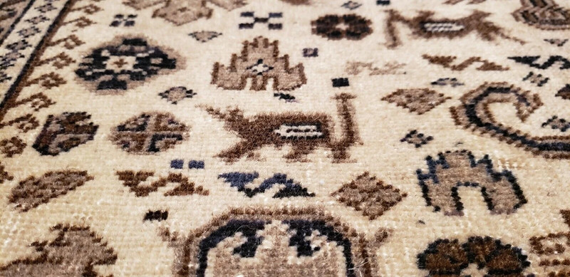 Exquisite Late 1930's Antique Wool Pile Hereke Area Rug 8x11ft gallery