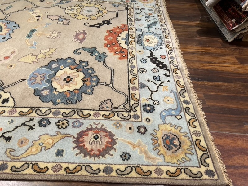 Genuine Hand Knotted Turkish Oushak Heriz Geometric Area Rug Carpet 8x10 ft,#67 gallery
