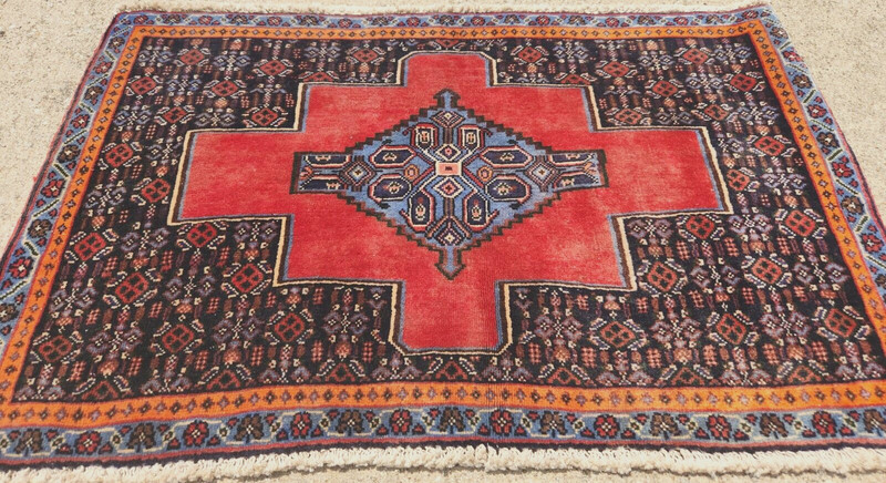 36"X 22" HAND-KNOTTED ANTIQUE CAUCASIAN KURDISH SANEH-BIJARI TRIBAL WOOL RUG' gallery