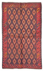 Vintage 3’5″ x 5’8″ Traditional Hand Knotted Vegetable Dye Wool Area Rug