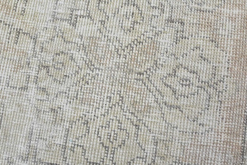 Vintage Oriental Rug 8'8'' x 11'2'' Beige Distressed Wool Hand-Knotted Carpet gallery