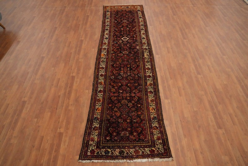 Antique Vegetable Dye 13 ft Traditional Runner Rug 4x13 Wool Handmade Carpet gallery