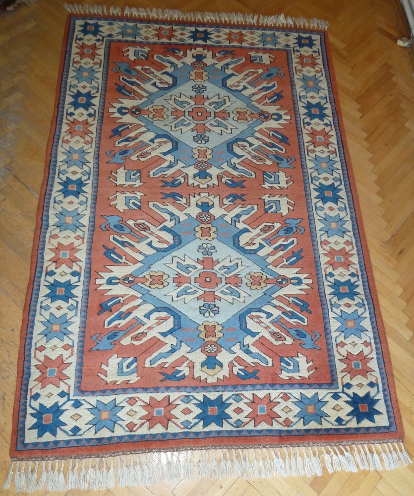 1970's Turko-Kazak Melas Antique Handmade"Never Used"Rug Free Shipping 4Ft x 7Ft